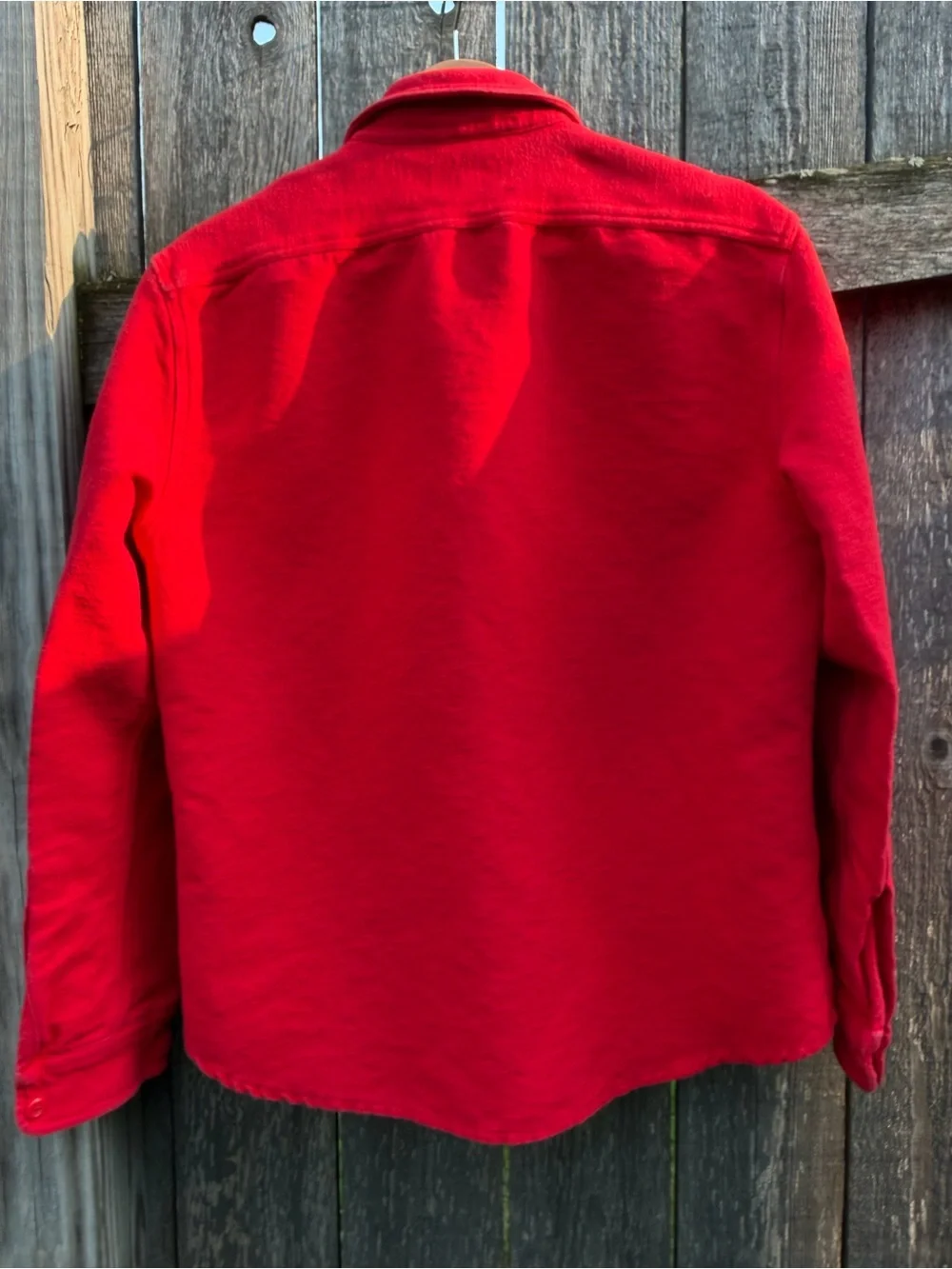 J. Crew Bright Red Men's Casual Button-Down Shirt Jacket